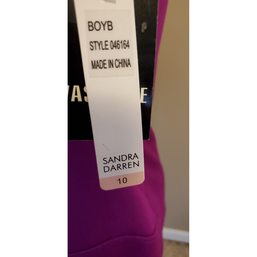 Sandra Darren Women’s Sheath Dress Size 10 Purple Sleeveless Washable NWT - Picture 7 of 9